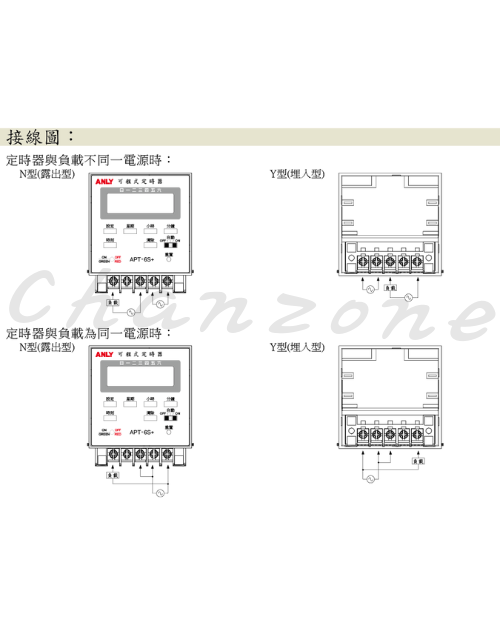 安良電氣 可程式定時器 APT-6S+/APT-6SB+